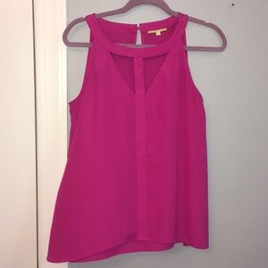 PINK CUT OUT TANK TOP
